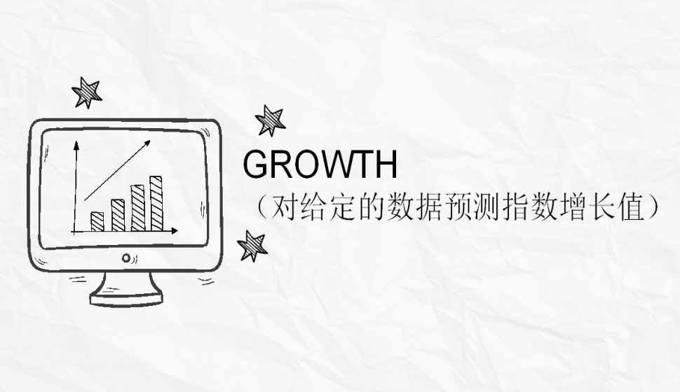  GROWTH（對給定的數(shù)據(jù)預測指數(shù)增長值）